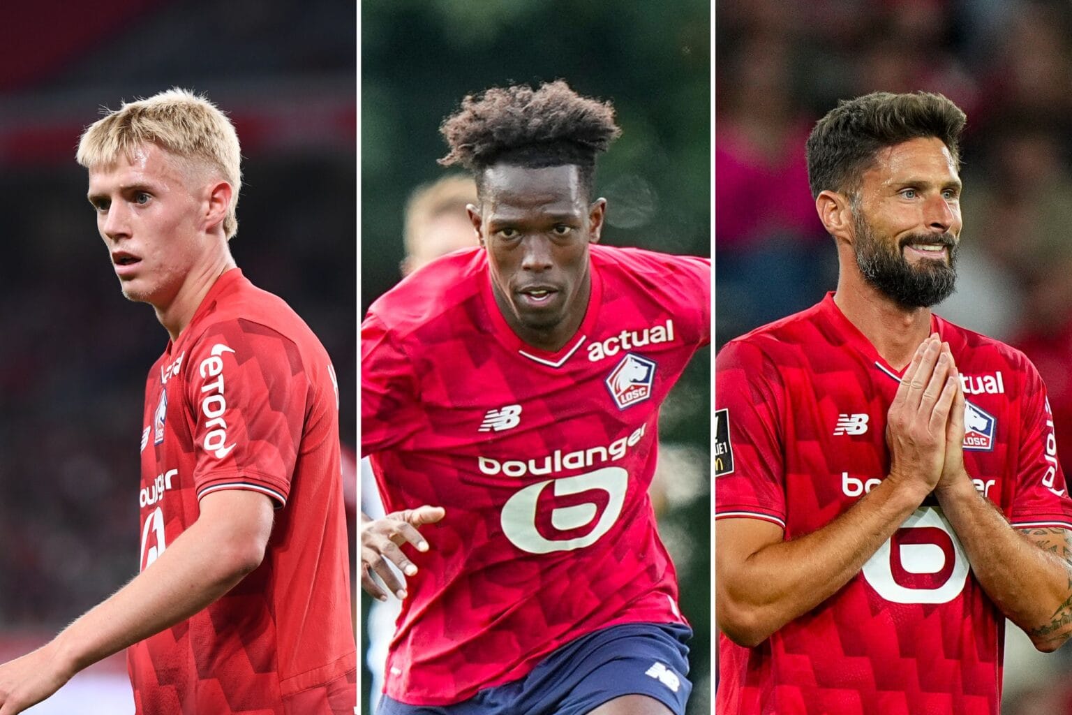 Hakon Haraldsson Félix Correia Olivier Giroud LOSC